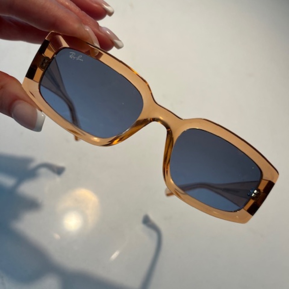 Ray-Ban Rare Blue Lens Retro Sunglasses